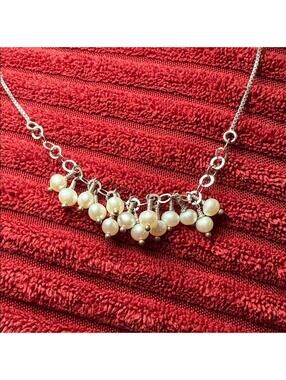 Elegant Pearl and Sterling Silver Necklace